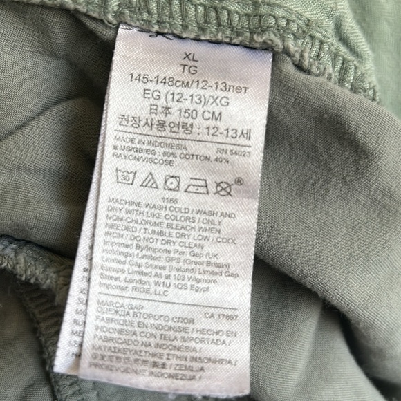 Gap Kids Lightweight Everyday Joggers in sage green XL - Picture 6 of 7